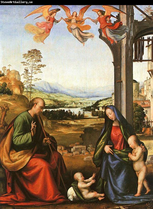 Fra Bartolommeo The Holy Family with the Infant St. John in a Landscape